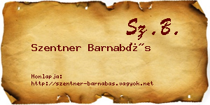 Szentner Barnabás névjegykártya