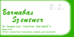barnabas szentner business card
